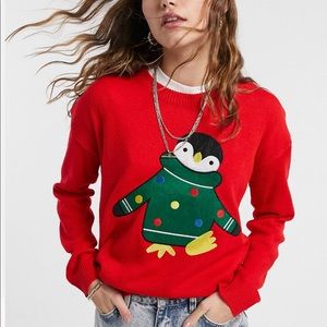 ASOS Brave Soul Penguin Christmas Sweater